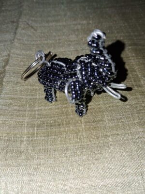 Beaded Elephant Keyring