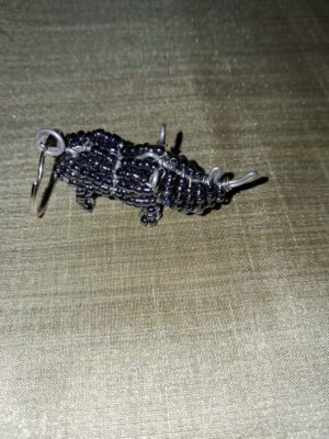 Beaded Rhino Keyring