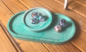 Turquoise 2 piece Dish set